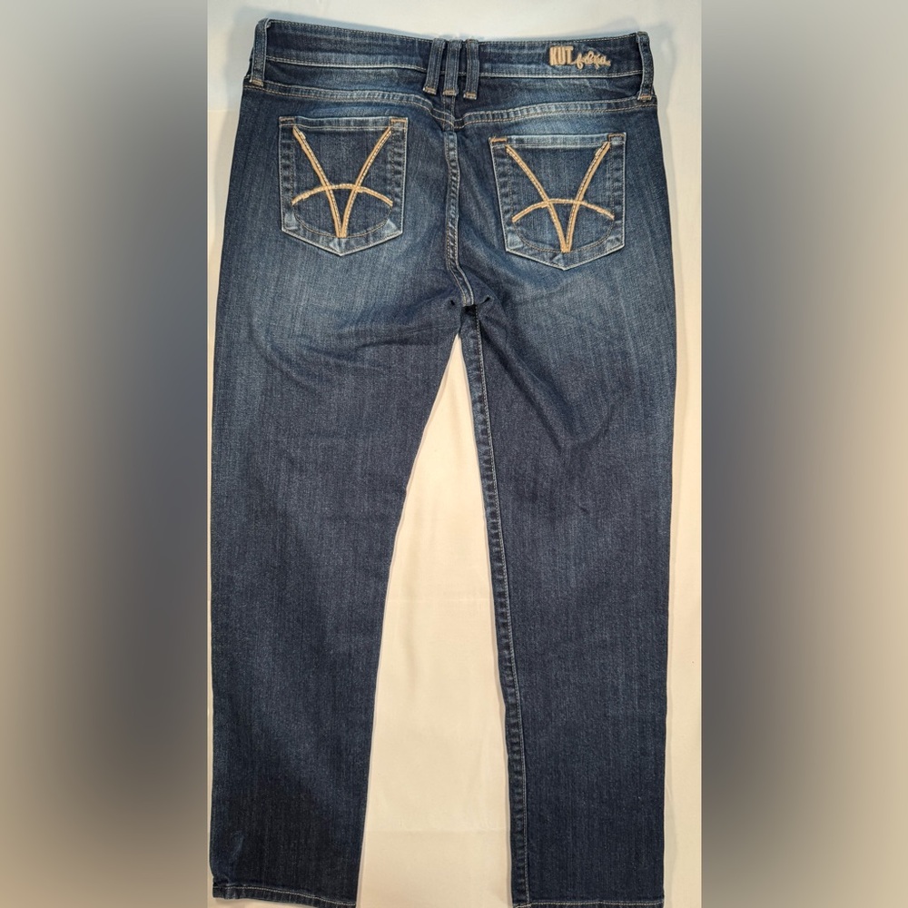 Kut from the Kloth “Catherine Boyfriend” Dark Blue Straight Leg Jeans - Picture 2 of 4